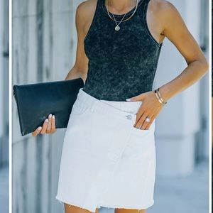 Lelis Collection by Vici charcoal ribbed bodysuit